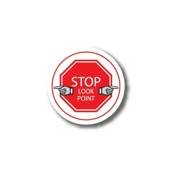 Ergomat 30in CIRCLE SIGNS - Stop Look Point DSV-SIGN 900 #1793 -UEN - main